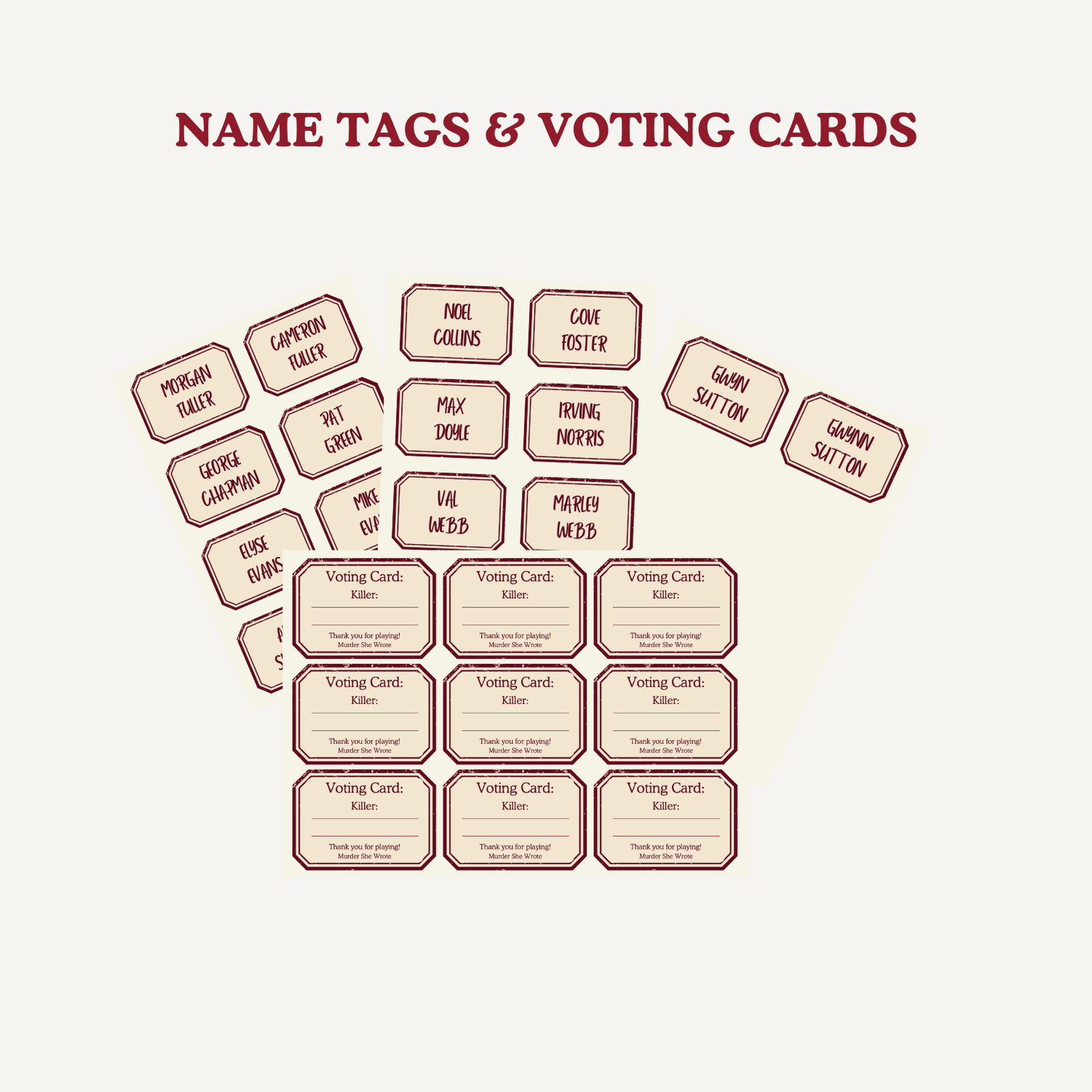 The Golden Hour – A 1927 Hollywood Murder Mystery Party Game (10–17 Players) – Instant Download PDF